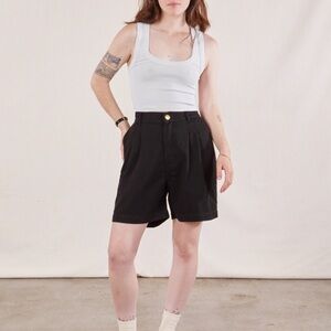 NEW Big Bud Press Large Black Trouser Shorts